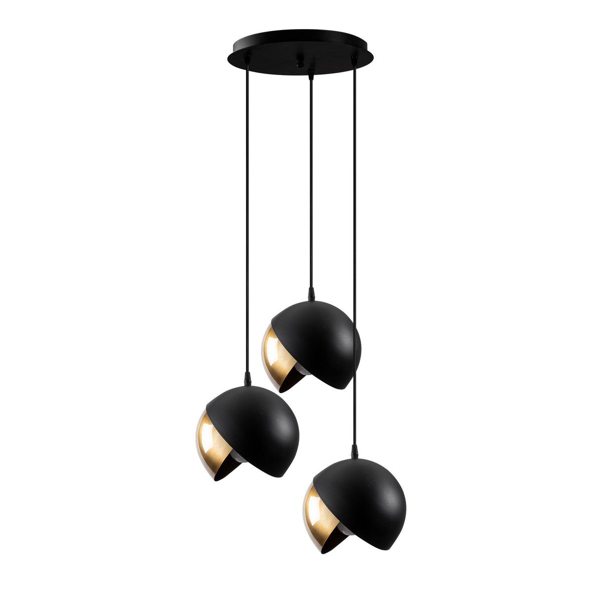 Berceste Pendellampe - Schwarz Gold in Schwarz Gold präsentiert im Onlineshop von KAQTU Design AG. Pendelleuchte ist von Opviq