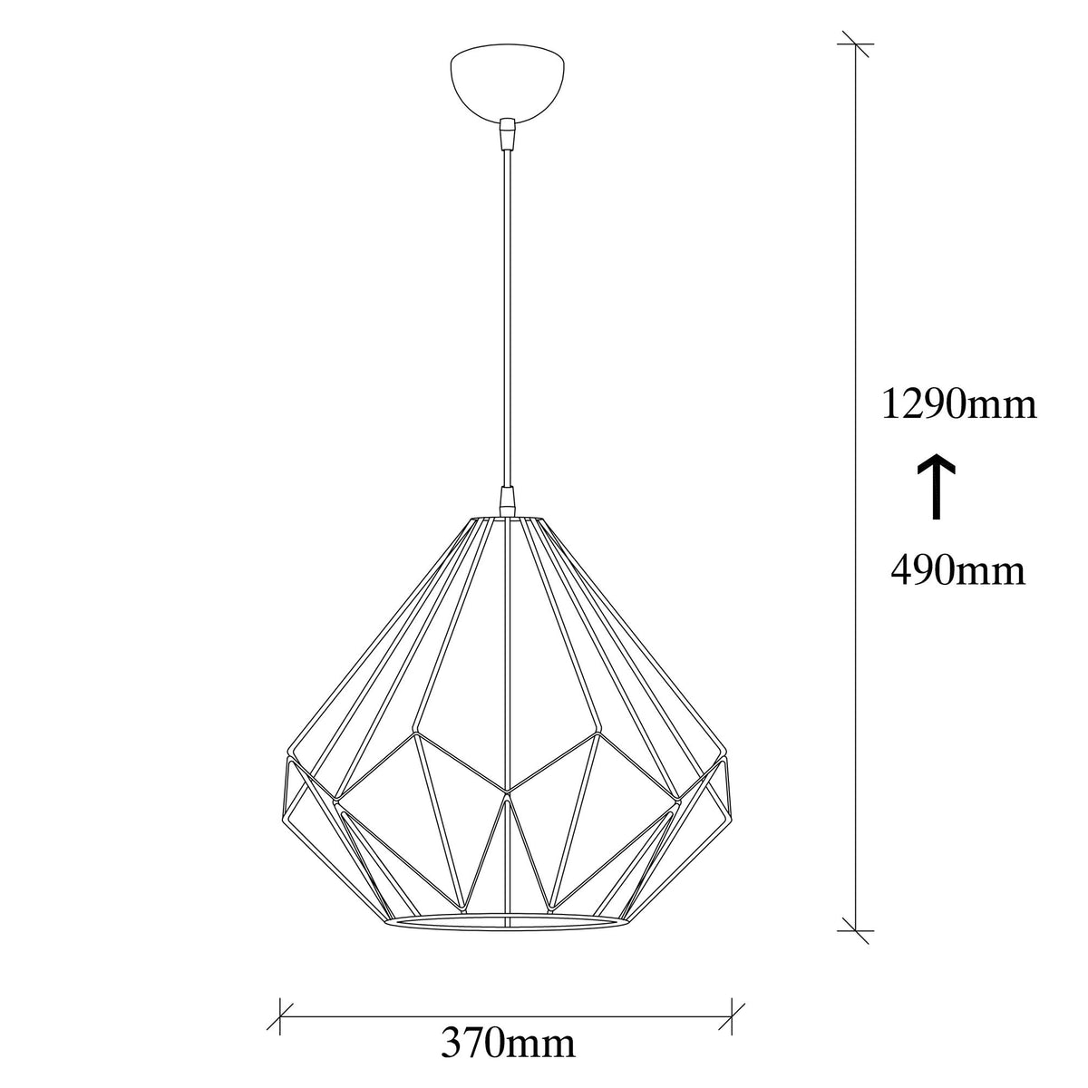 Diamond Pendellampe - Schwarz in Schwarz präsentiert im Onlineshop von KAQTU Design AG. Pendelleuchte ist von Opviq