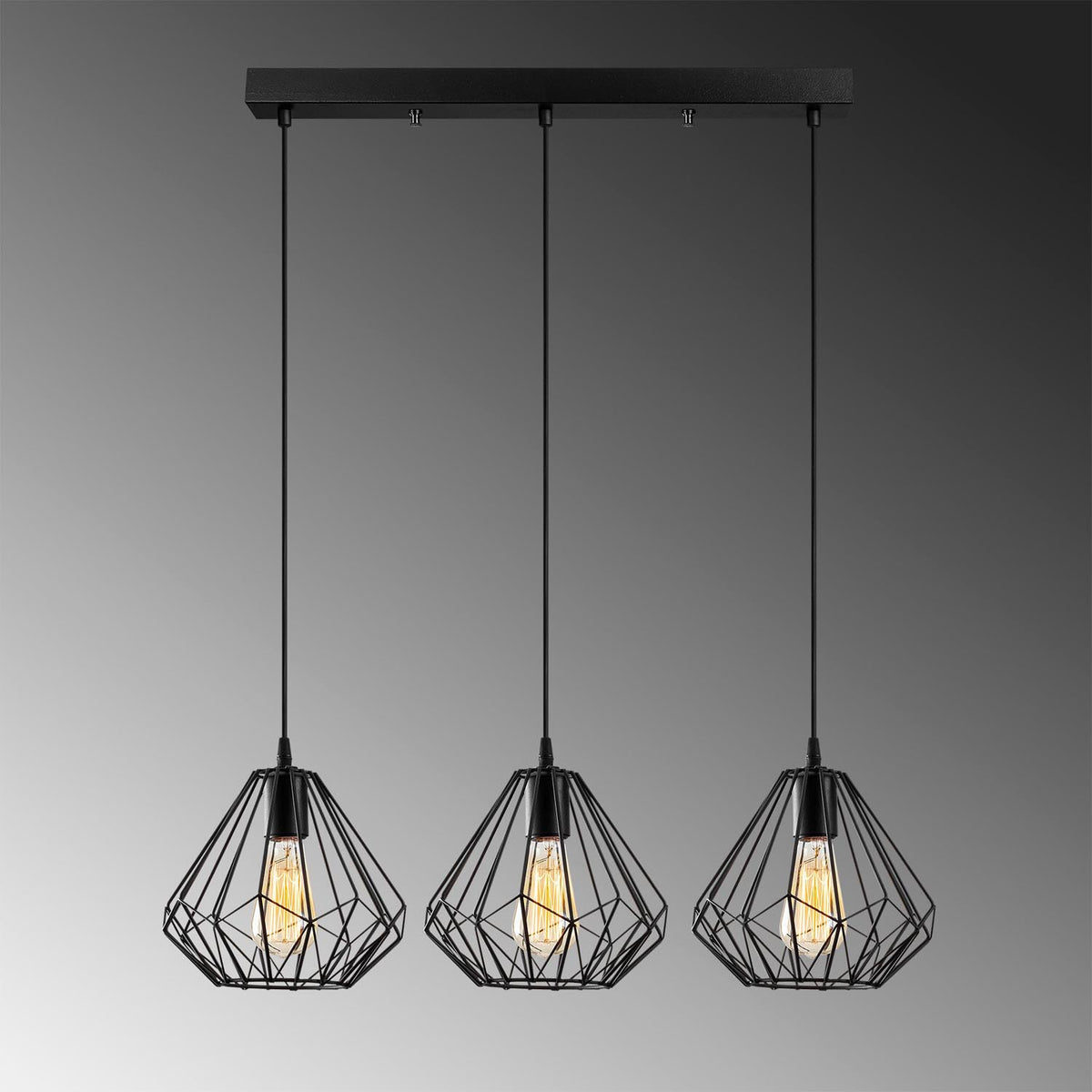 Diamond Pendellampe - Schwarz in Schwarz präsentiert im Onlineshop von KAQTU Design AG. Pendelleuchte ist von Opviq