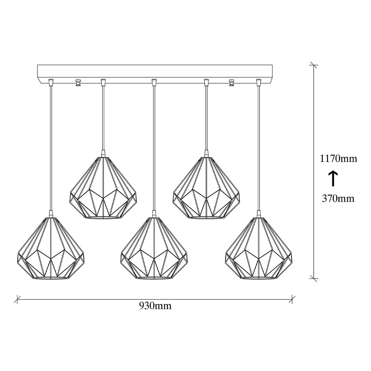 Diamond Pendellampe - Schwarz in Schwarz präsentiert im Onlineshop von KAQTU Design AG. Pendelleuchte ist von Opviq