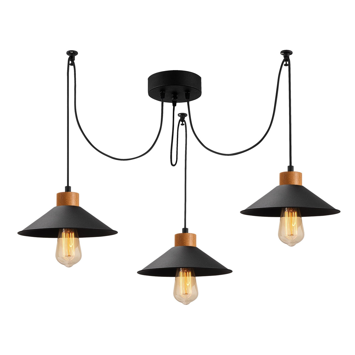 Manavgat Pendellampe - Schwarz in Schwarz präsentiert im Onlineshop von KAQTU Design AG. Pendelleuchte ist von Opviq