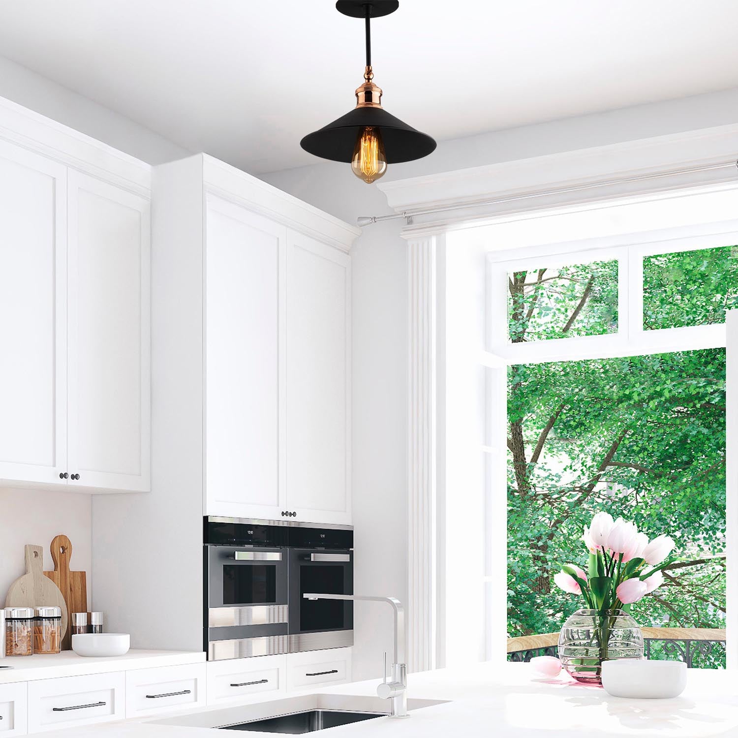 Entdecken Sie die Berceste Pendelleuchte von Opviq in edlem Schwarz – ein modernes Highlight, das Atmosphäre und Eleganz in Ihr Zuhause bringt.