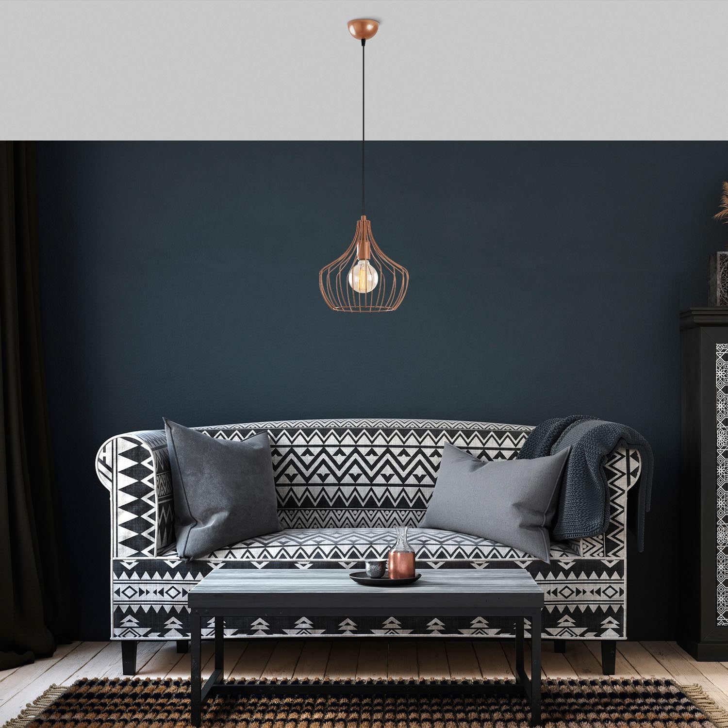 Entdecken Sie die Mezopotamya Pendelleuchte in Kupfer von Opviq – ein elegantes Highlight für Ihr Zuhause, das Stil und Wärme vereint.