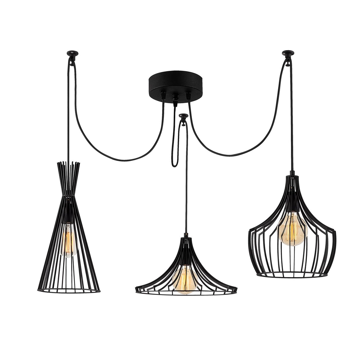 Mezopotamya Pendellampe - Schwarz in Schwarz präsentiert im Onlineshop von KAQTU Design AG. Pendelleuchte ist von Opviq
