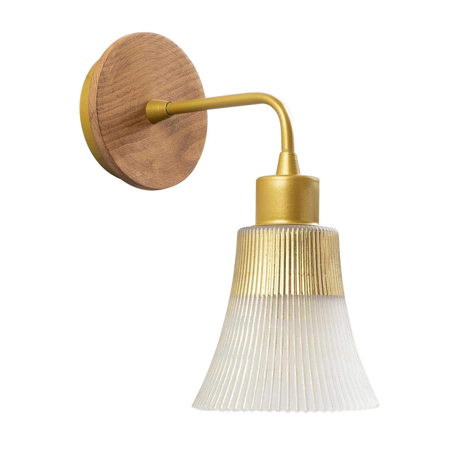 Foca Wandleuchte in Gold von Opviq: Verleihen Sie Ihrem Raum mit dieser eleganten Wandlampe aus Eisen und Glas einen Hauch von Luxus und Gemütlichkeit.