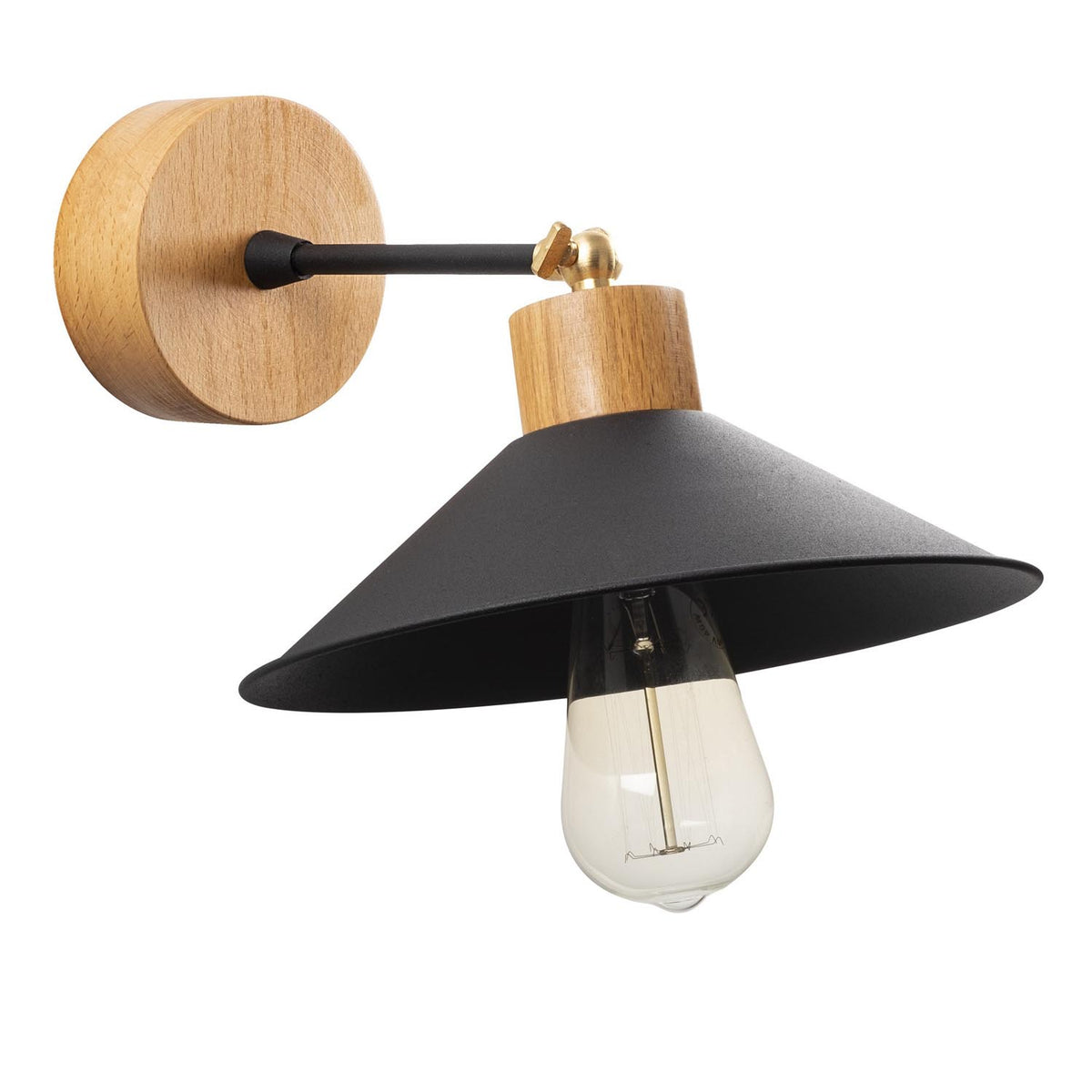 Manavgat Wandleuchte - Schwarze Eiche in Schwarze Eiche präsentiert im Onlineshop von KAQTU Design AG. Wandleuchte ist von Opviq