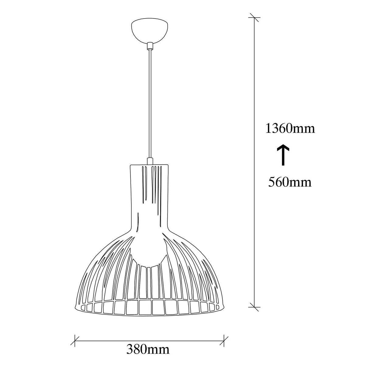 Fellini Pendellampe - Schwarz in Schwarz präsentiert im Onlineshop von KAQTU Design AG. Pendelleuchte ist von Opviq