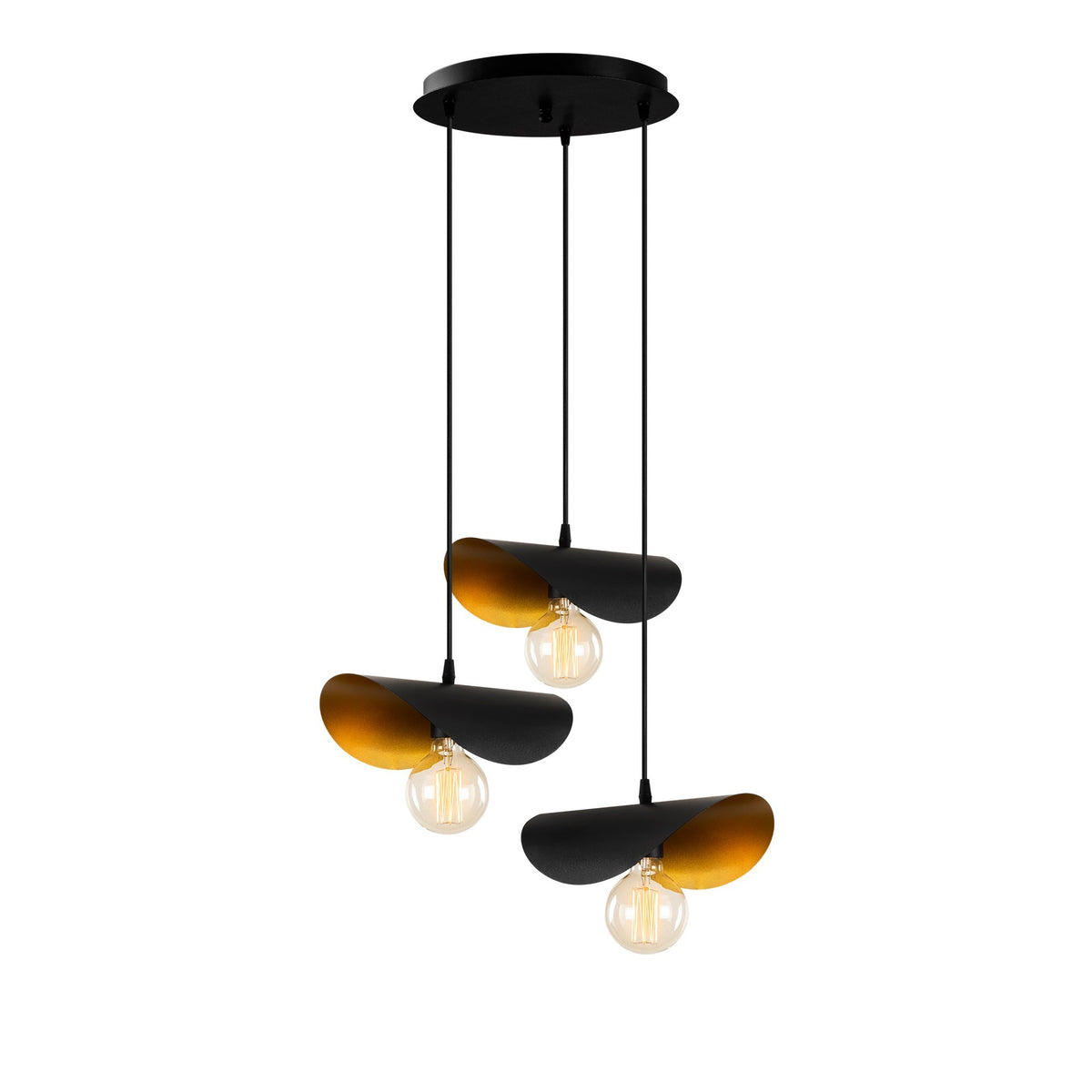 Sivani Pendellampe - Schwarz Gold in Schwarz Gold präsentiert im Onlineshop von KAQTU Design AG. Pendelleuchte ist von Opviq
