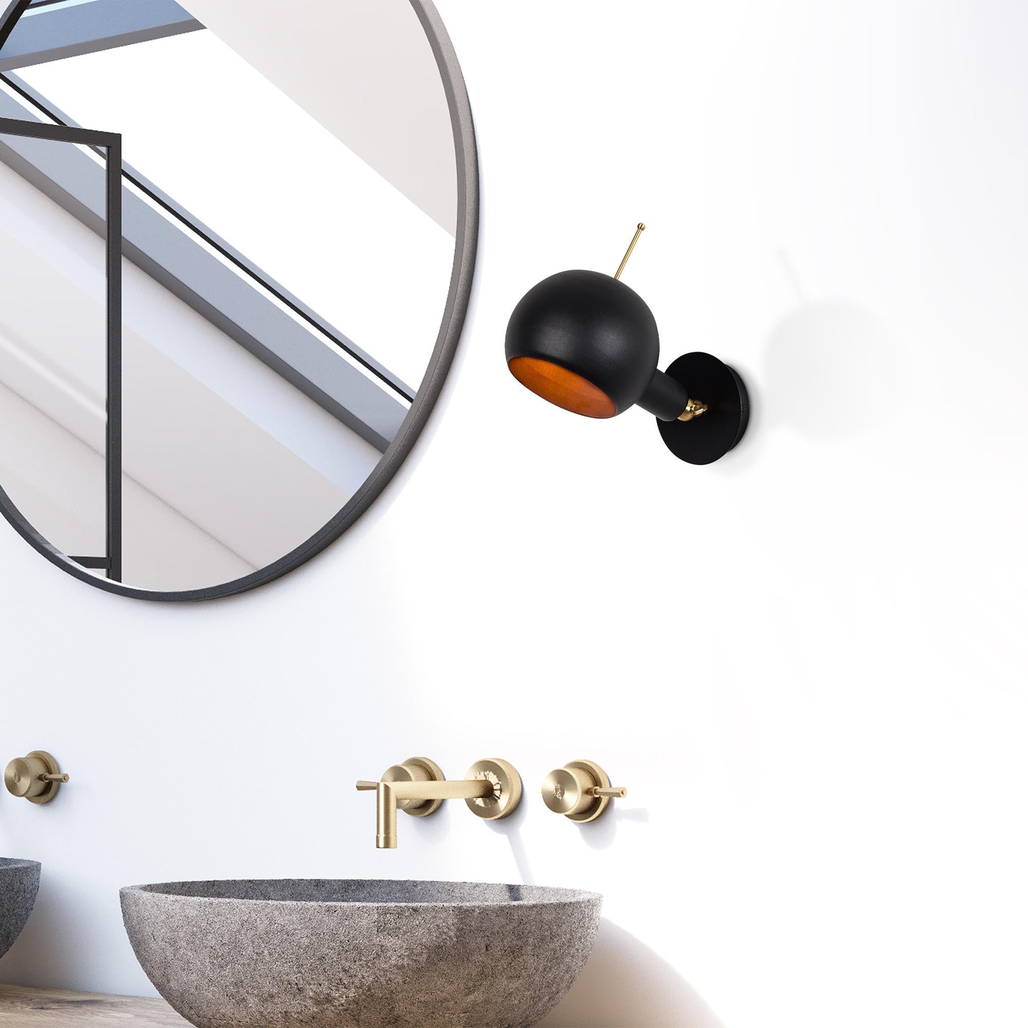 Entdecken Sie die elegante Sivani Wandleuchte in Schwarz und Kupfer von Opviq. Perfekt für jeden Raum, vereint sie Stil und Funktionalität.