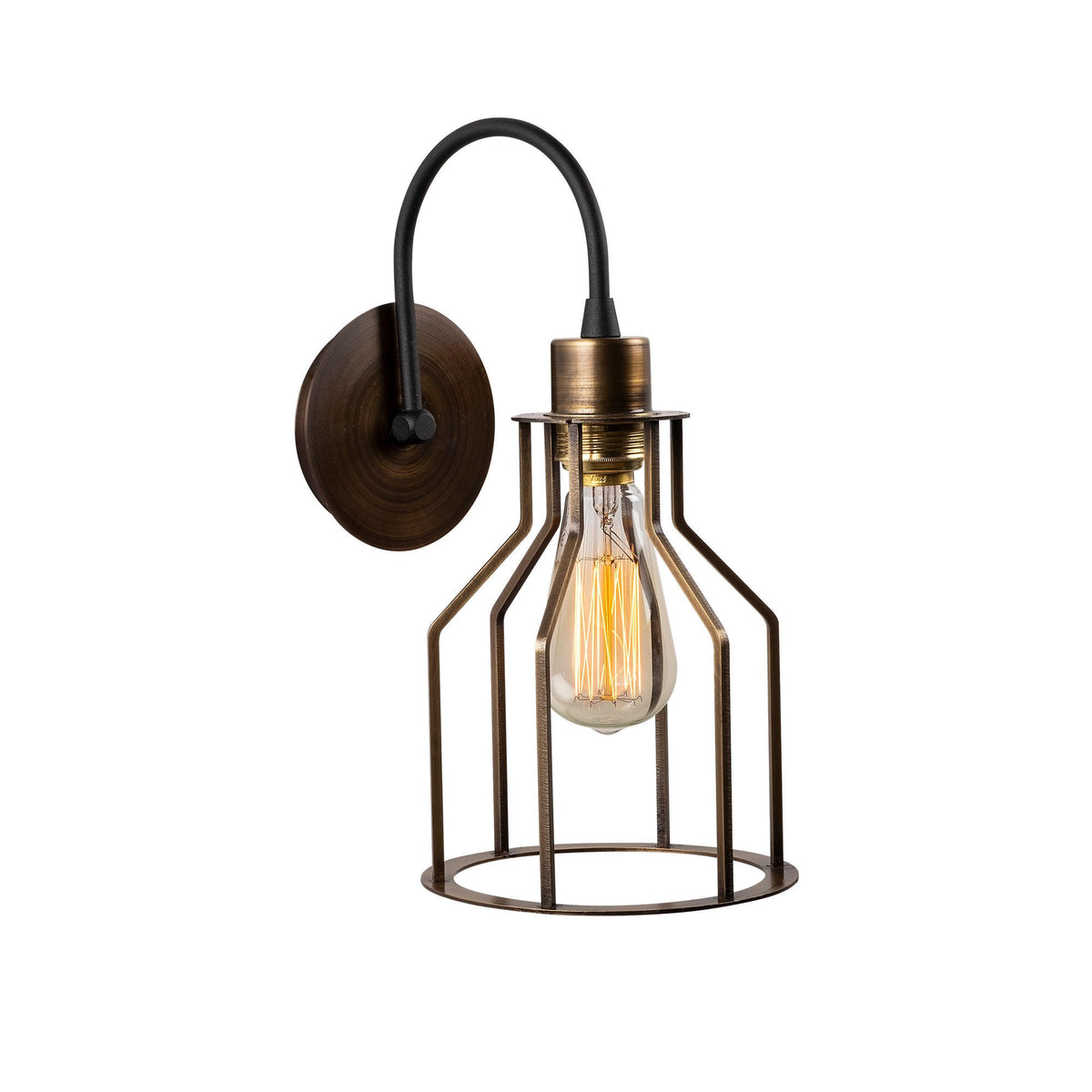 Fellini Wandleuchte - Schwarz Vintage in Schwarz Vintage präsentiert im Onlineshop von KAQTU Design AG. Wandleuchte ist von Opviq