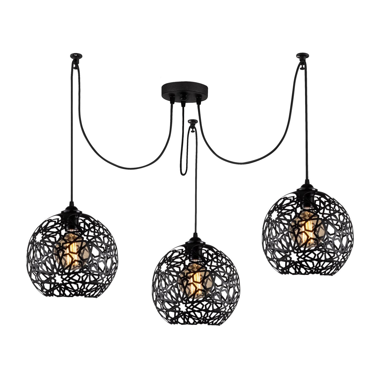 Fellini Pendellampe - Schwarz in Schwarz präsentiert im Onlineshop von KAQTU Design AG. Pendelleuchte ist von Opviq