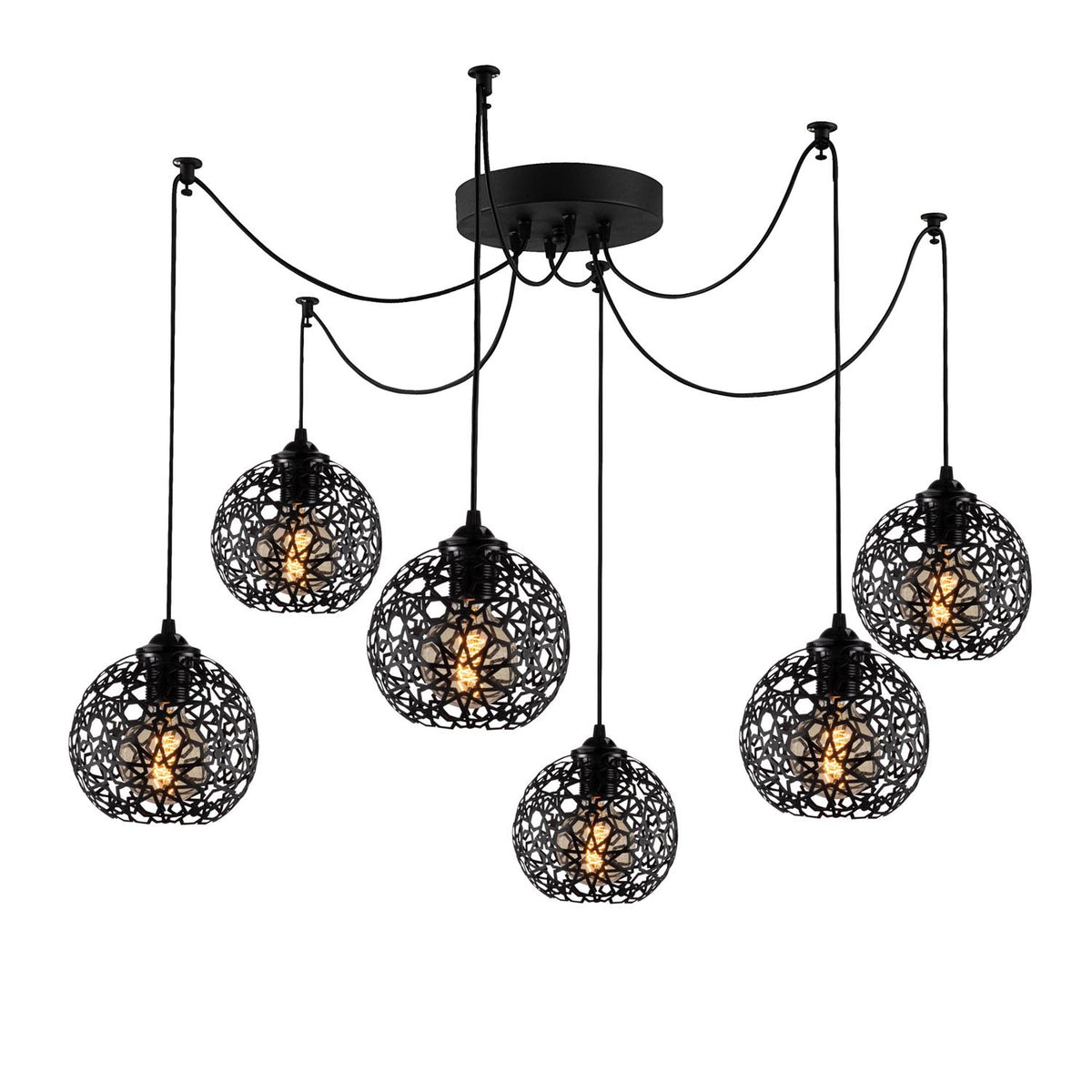 Fellini Pendellampe - Schwarz in Schwarz präsentiert im Onlineshop von KAQTU Design AG. Pendelleuchte ist von Opviq