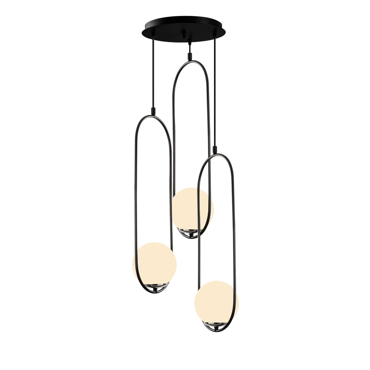 Mudoni Pendellampe - Schwarz in Schwarz präsentiert im Onlineshop von KAQTU Design AG. Pendelleuchte ist von Opviq