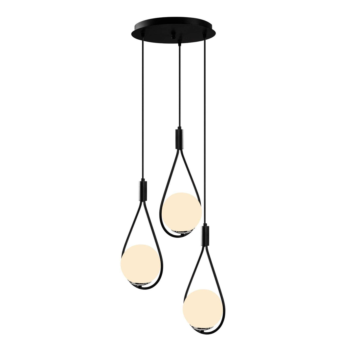Mudoni Pendellampe - Schwarz in Schwarz präsentiert im Onlineshop von KAQTU Design AG. Pendelleuchte ist von Opviq