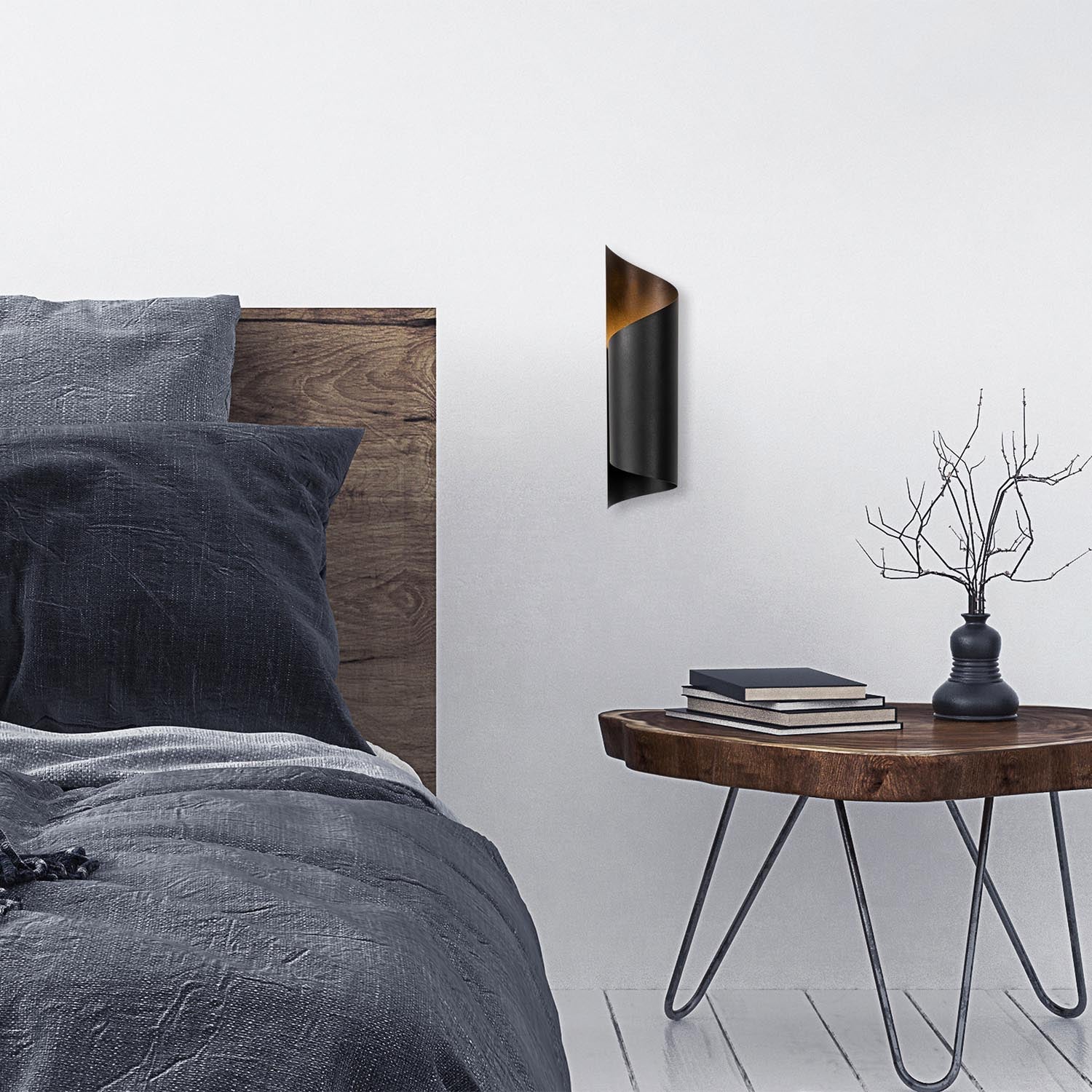 Setzen Sie stilvolle Akzente mit der Sivani Wandleuchte in elegantem Schwarz von Opviq. Ideal für ein modernes Ambiente in jedem Raum!