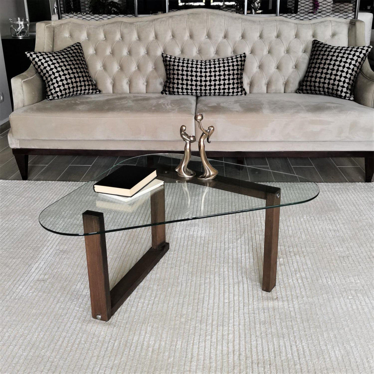 Cam Orta Sehpa Sofatisch - Walnuss in Walnuss präsentiert im Onlineshop von KAQTU Design AG. Couchtisch ist von Hanah Home