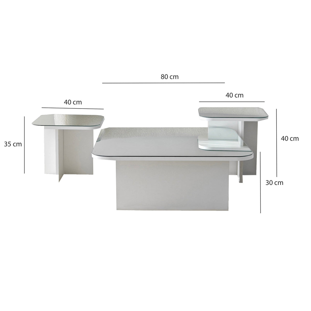 Jazz Sofatisch - Weiss in Weiss präsentiert im Onlineshop von KAQTU Design AG. Couchtisch ist von Hanah Home