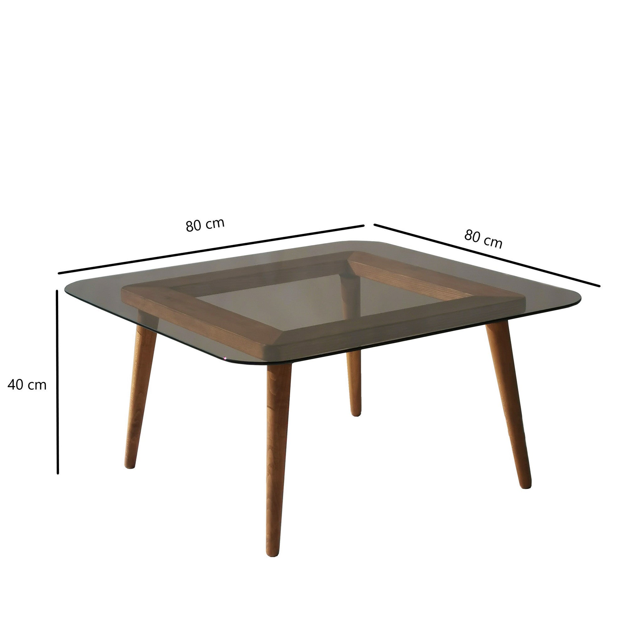Verleihen Sie Ihrem Wohnzimmer mit dem Smart Sofatisch in Bronze von Hanah Home einen Hauch von Eleganz. Aus massivem Kiefernholz und robustem Glas gefertigt, ist er der perfekte Blickfang.