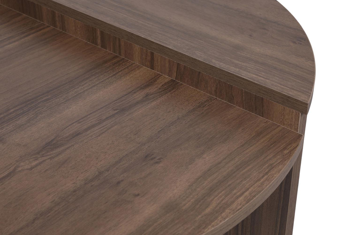 Podium Sofatisch - Walnuss in Walnuss präsentiert im Onlineshop von KAQTU Design AG. Couchtisch ist von Hanah Home