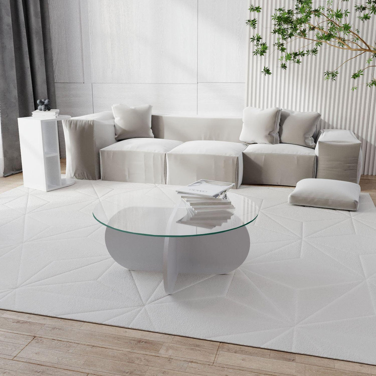Bubble Sofatisch - Weiss in Weiss präsentiert im Onlineshop von KAQTU Design AG. Couchtisch ist von Hanah Home