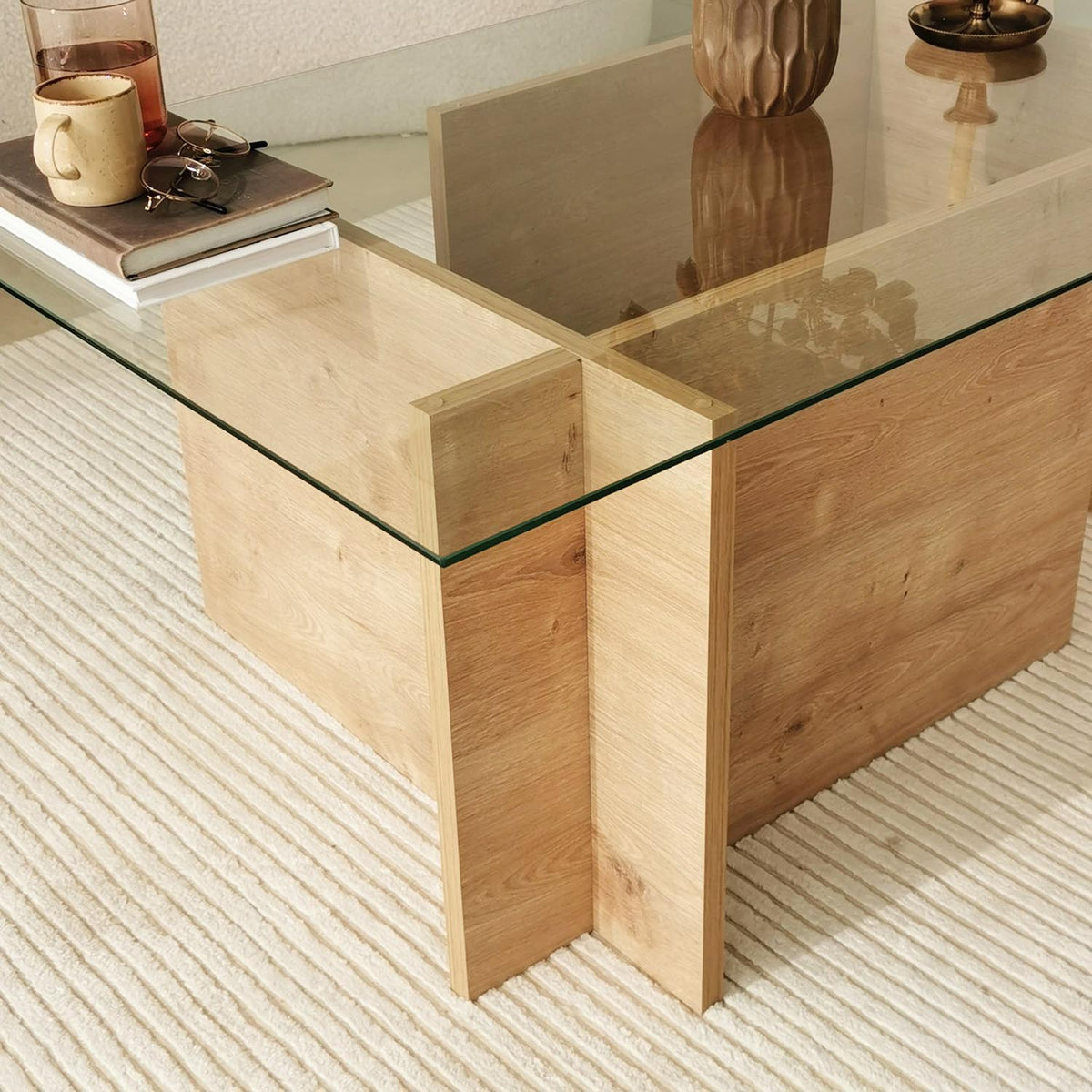 Escape Sofatisch - Saphir- Eiche in Saphir- Eiche präsentiert im Onlineshop von KAQTU Design AG. Couchtisch ist von Hanah Home