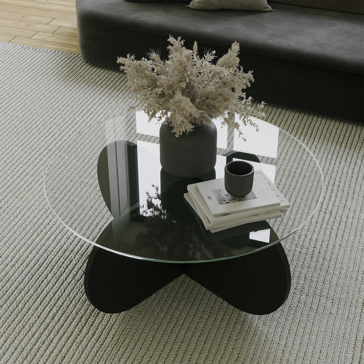 Bubble Sofatisch - Schwarz in Schwarz präsentiert im Onlineshop von KAQTU Design AG. Couchtisch ist von Hanah Home