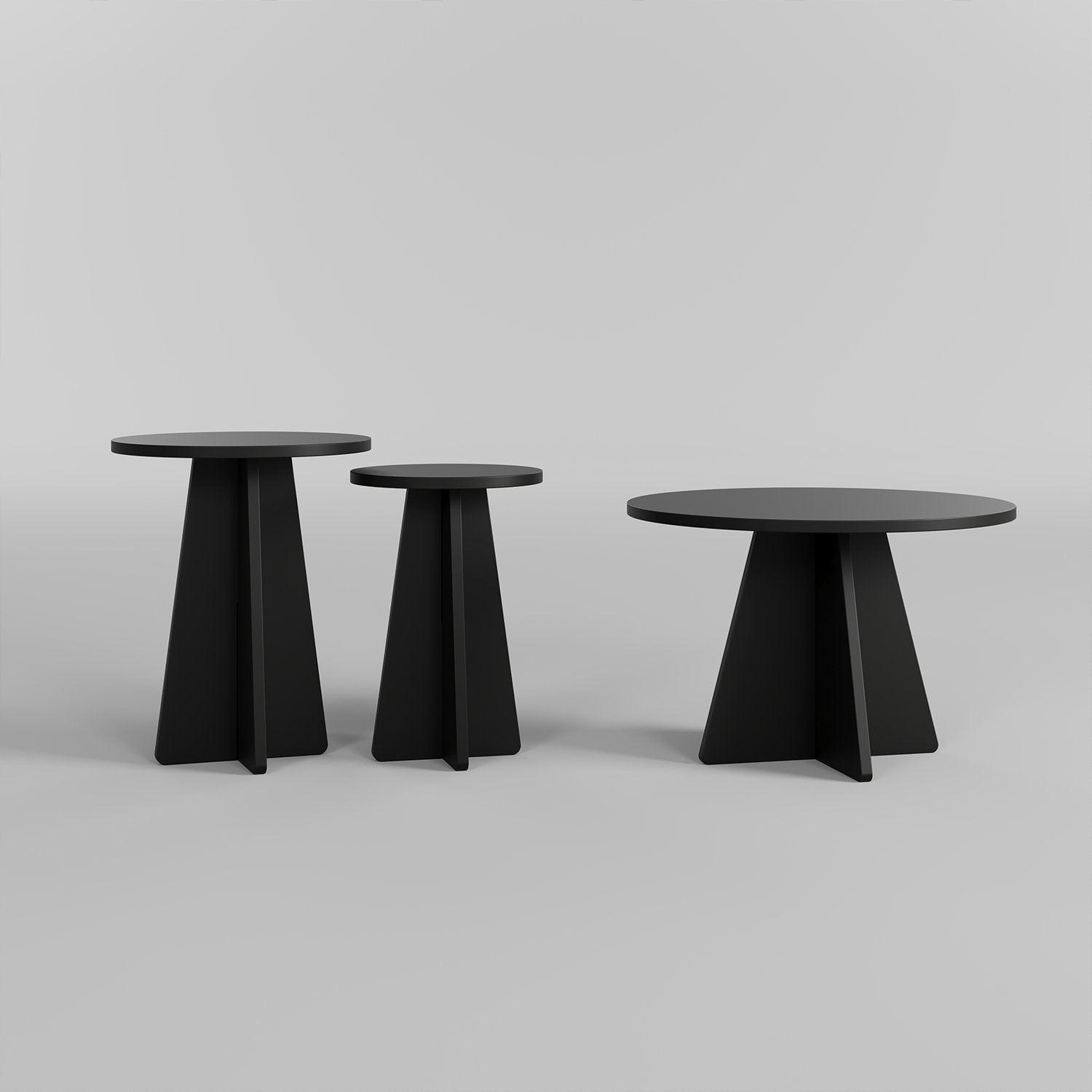 Mushroom 3 - Black in Schwarz präsentiert im Onlineshop von KAQTU Design AG. Beistelltisch ist von Hanah Home