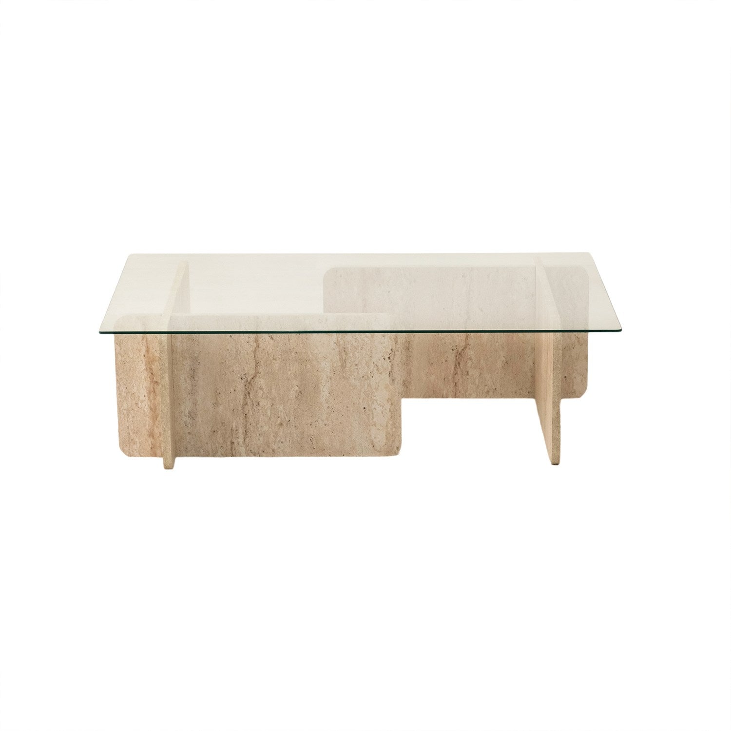 Escape - Travertine in Travertin präsentiert im Onlineshop von KAQTU Design AG. Beistelltisch ist von Hanah Home