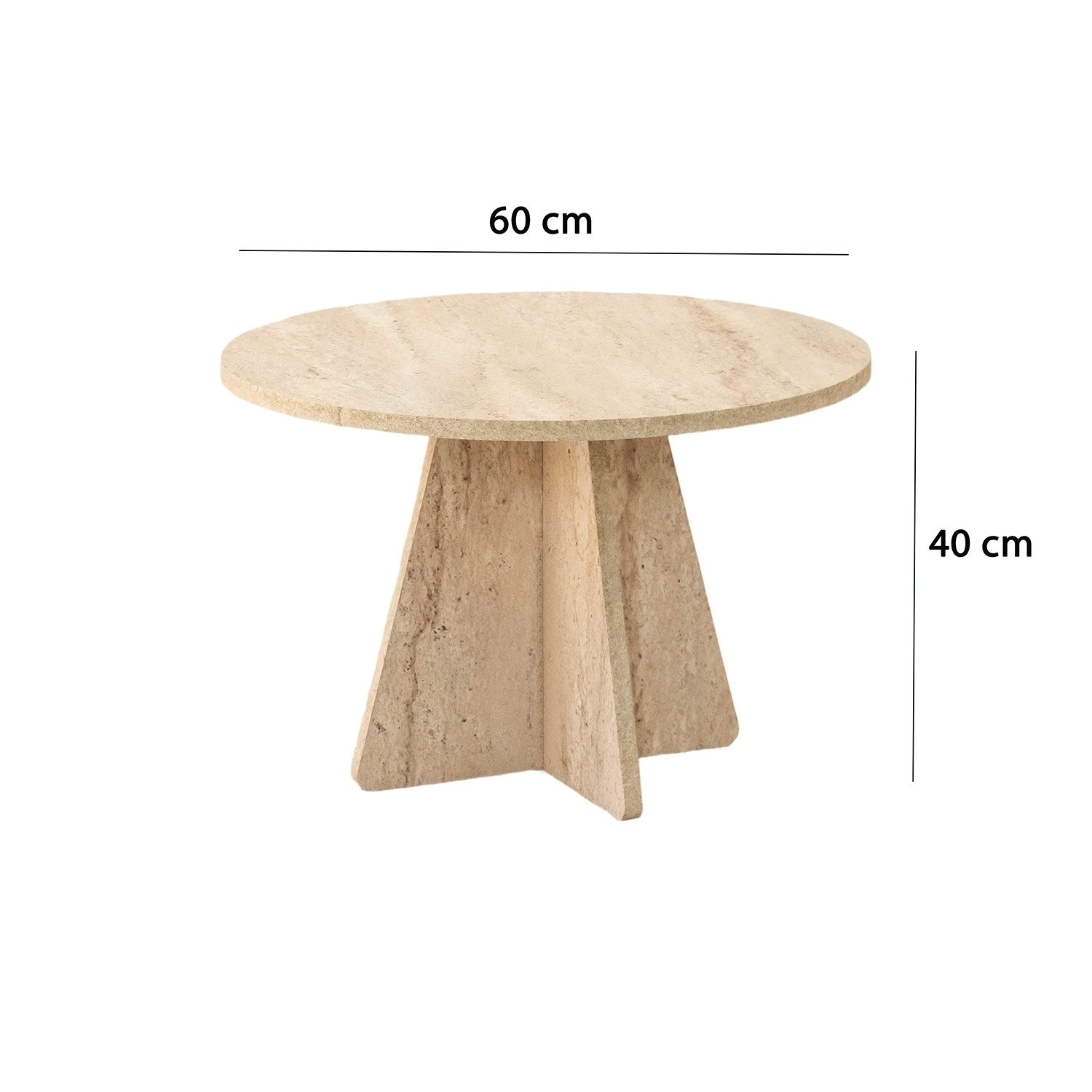 Eleganter Mushroom Sofatisch aus Travertin von Hanah Home – ein zeitloses Design, das jedem Raum Stil und Wärme verleiht.