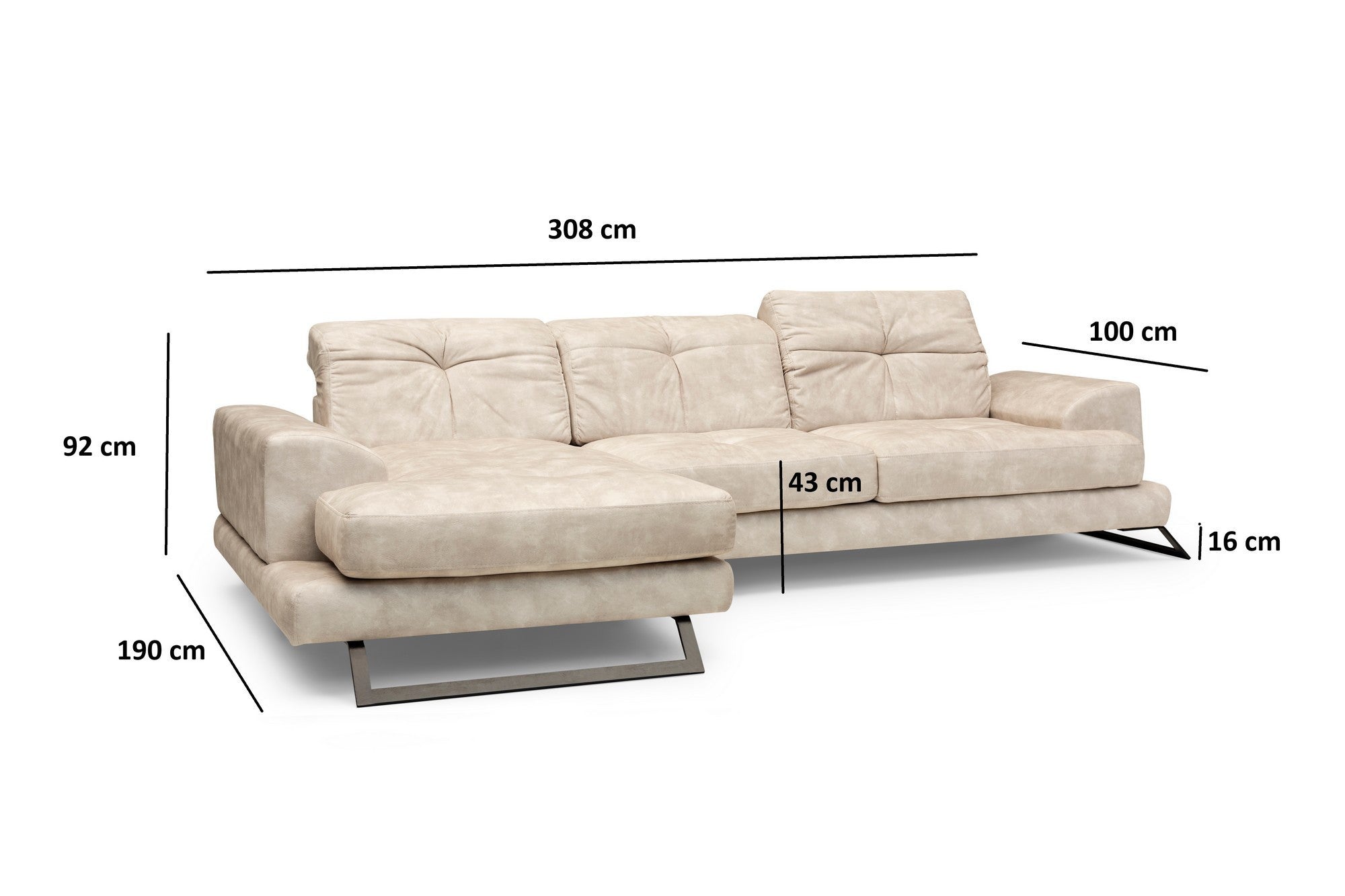 Erleben Sie das elegante Frido Ecksofa in Beige von Atelier Del Sofa. Perfekte Kombination aus Komfort, Stil und Funktionalität für Ihr Wohnzimmer.