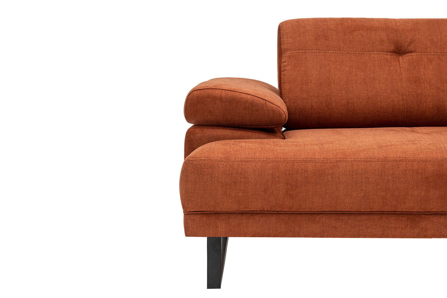 Verleihen Sie Ihrem Wohnraum mit dem Mustang Large Right Ecksofa in Orange von Atelier Del Sofa einen Hauch von Eleganz und Gemütlichkeit.