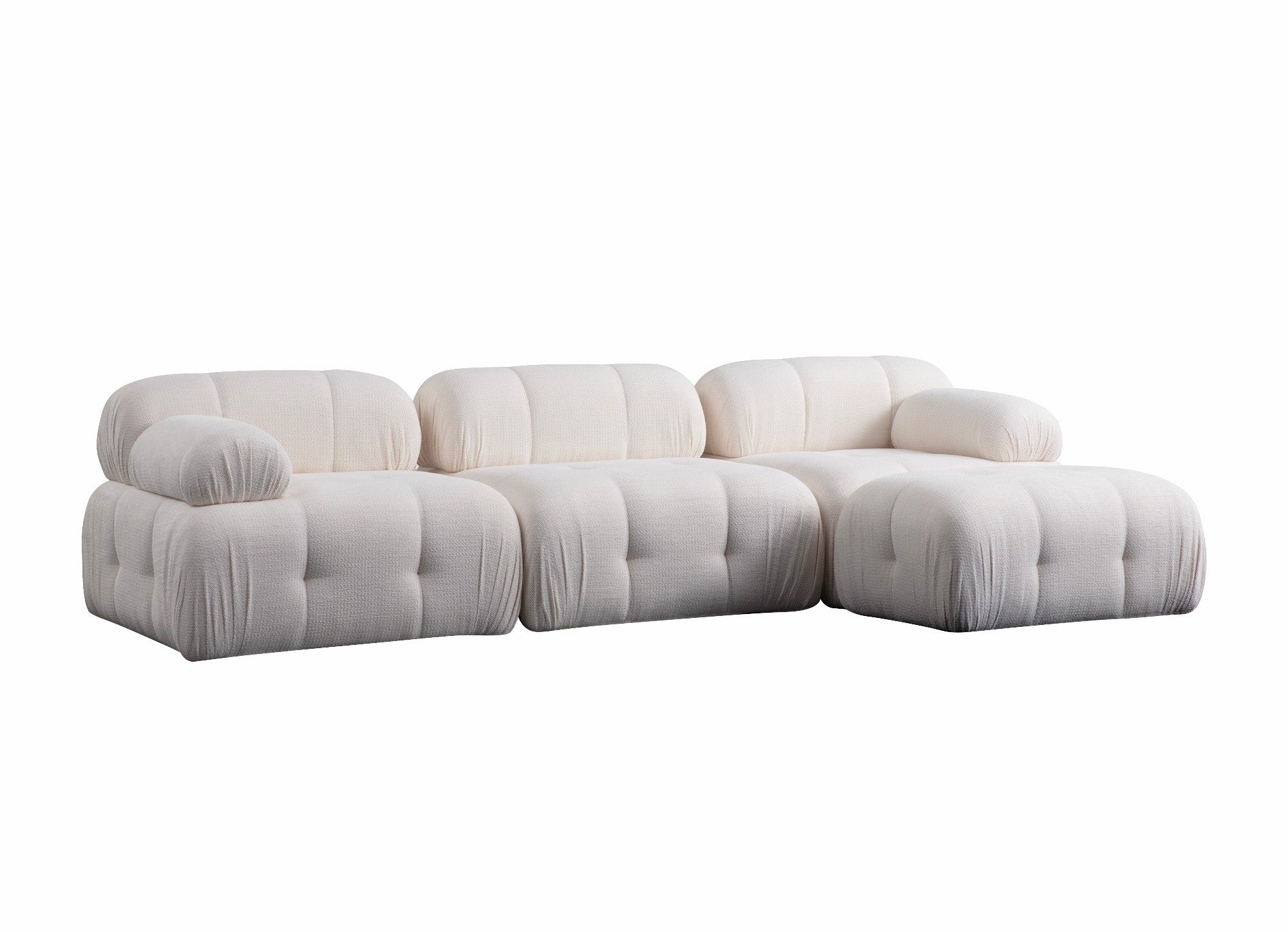Petite 3 - White in Weiss präsentiert im Onlineshop von KAQTU Design AG. Ecksofa ist von Atelier Del Sofa