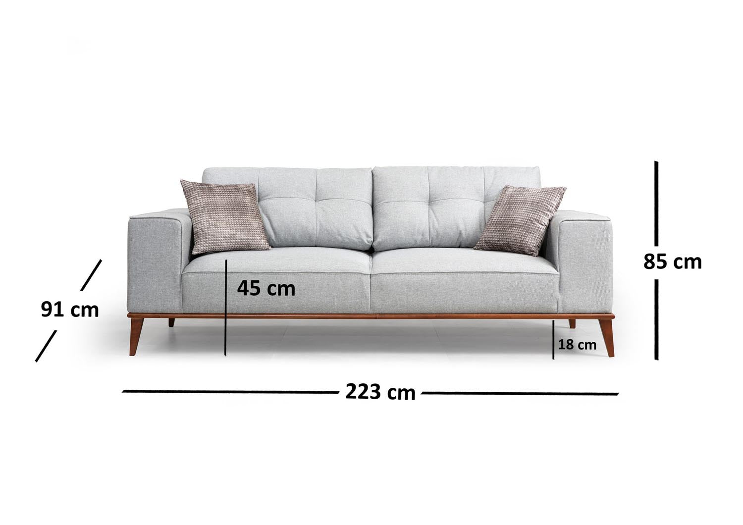 Entdecken Sie das elegante Montana 3-Sitzer Bettsofa in Grau von Atelier Del Sofa – stilvoll, vielseitig und perfekt für entspannte Momente.