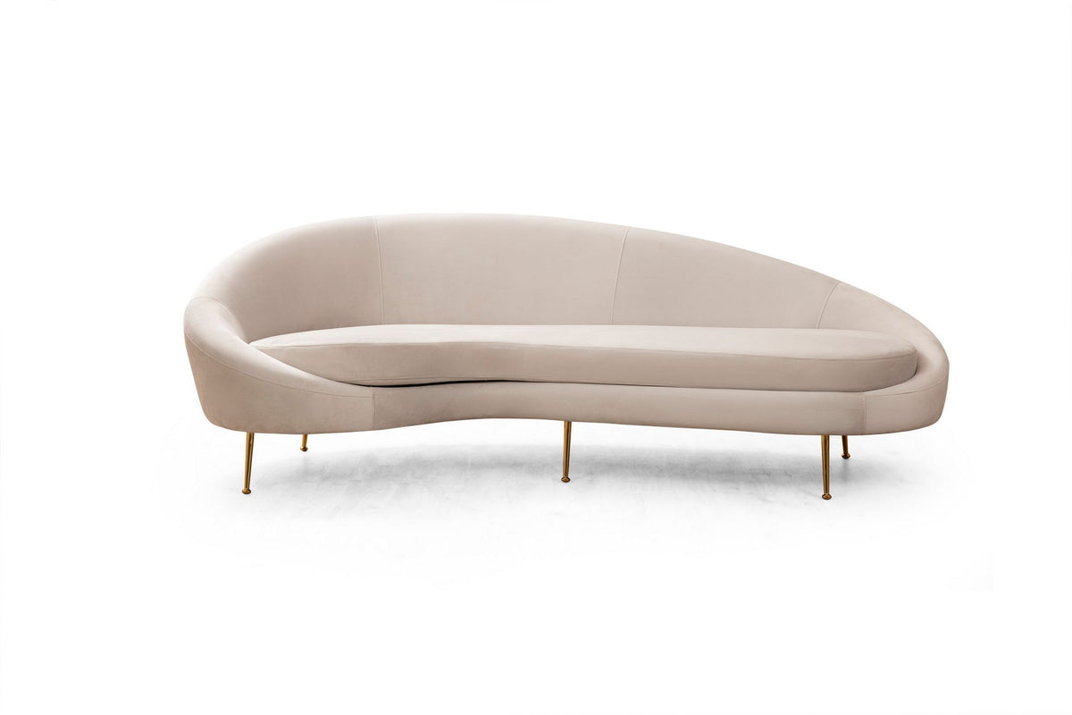 Eses Left 3er Sofa - Beige in Beige präsentiert im Onlineshop von KAQTU Design AG. 3er Sofa ist von Atelier Del Sofa