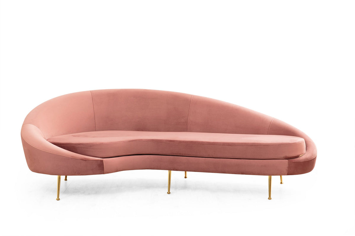 Eses Left 3er Sofa - Rosa in Rosa präsentiert im Onlineshop von KAQTU Design AG. 3er Sofa ist von Atelier Del Sofa