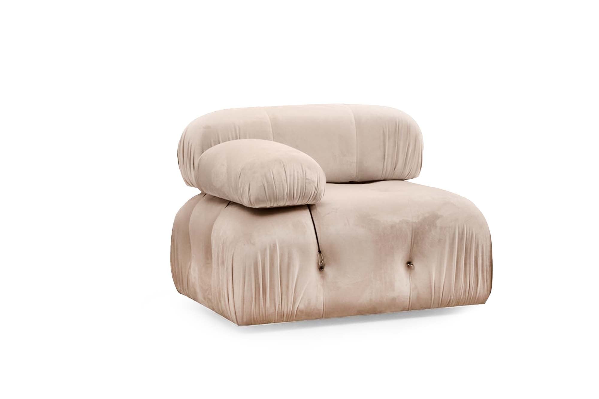 Entdecken Sie das Bubble L1 Sofa in Sahne von Atelier Del Sofa – ein elegantes, modulares 1-Sitz-Sofa, das Komfort und Stil vereint.