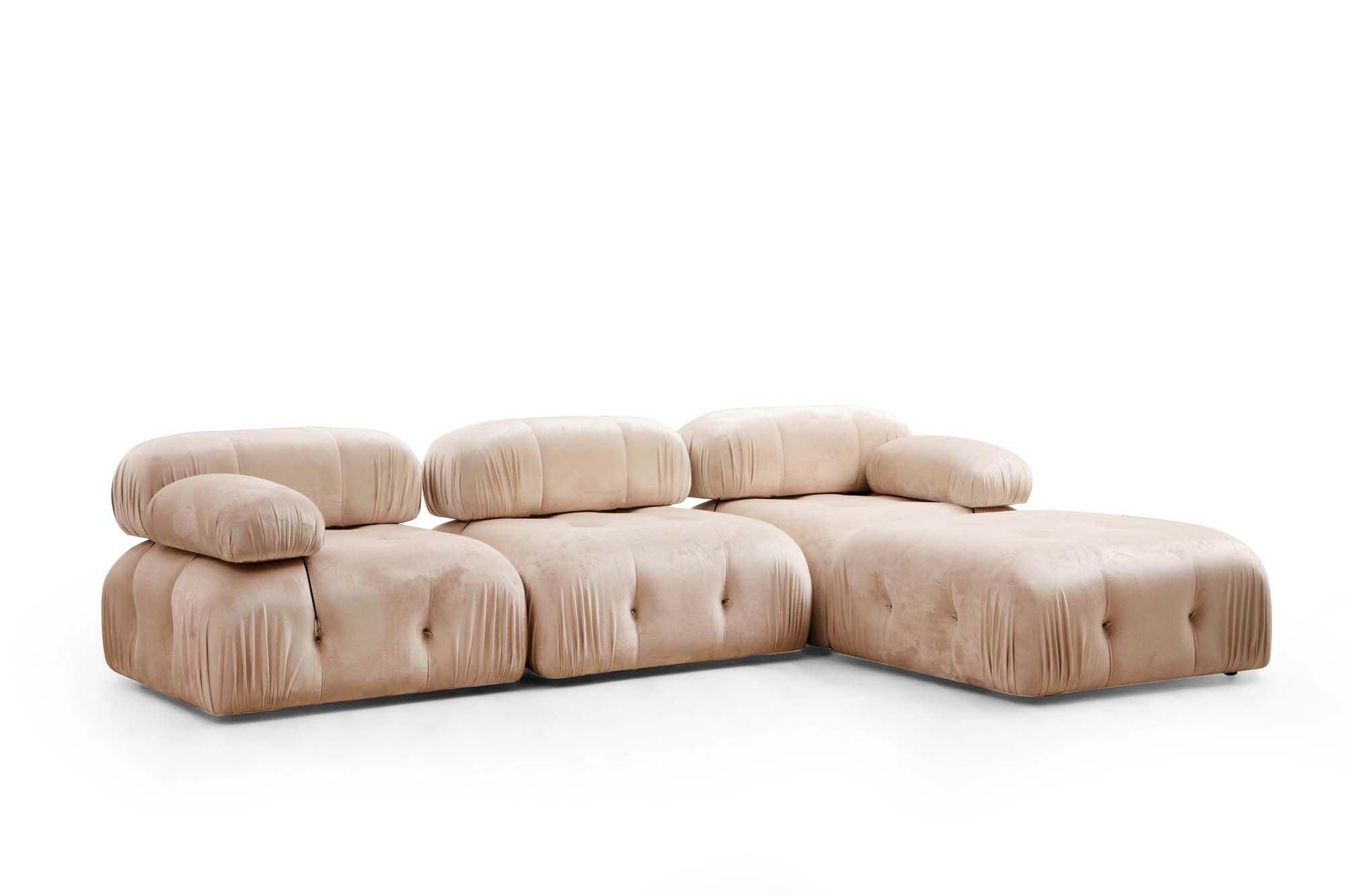 Erleben Sie das Bubble L1 Sofa in Sahne von Atelier Del Sofa – ein stilvolles, modulares 1-Sitz-Sofa, das höchsten Komfort und Flexibilität bietet.