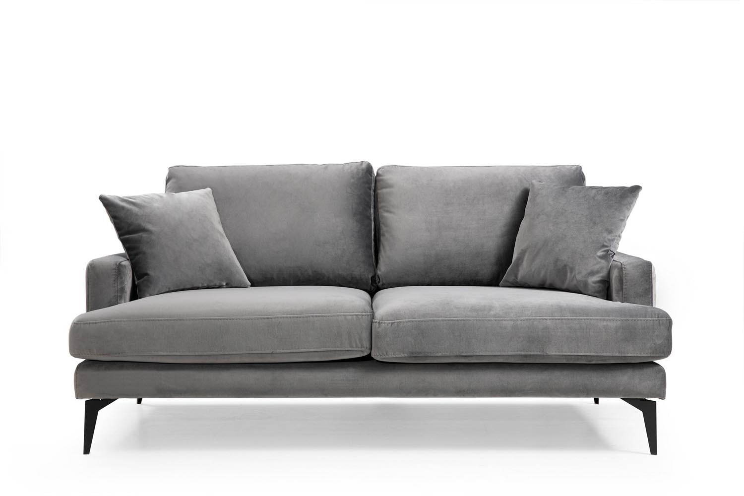 Entdecken Sie das Papira 2-Sitzer-Sofa in Grau von Atelier Del Sofa – stilvolles Design trifft auf höchsten Sitzkomfort für Ihr Zuhause.