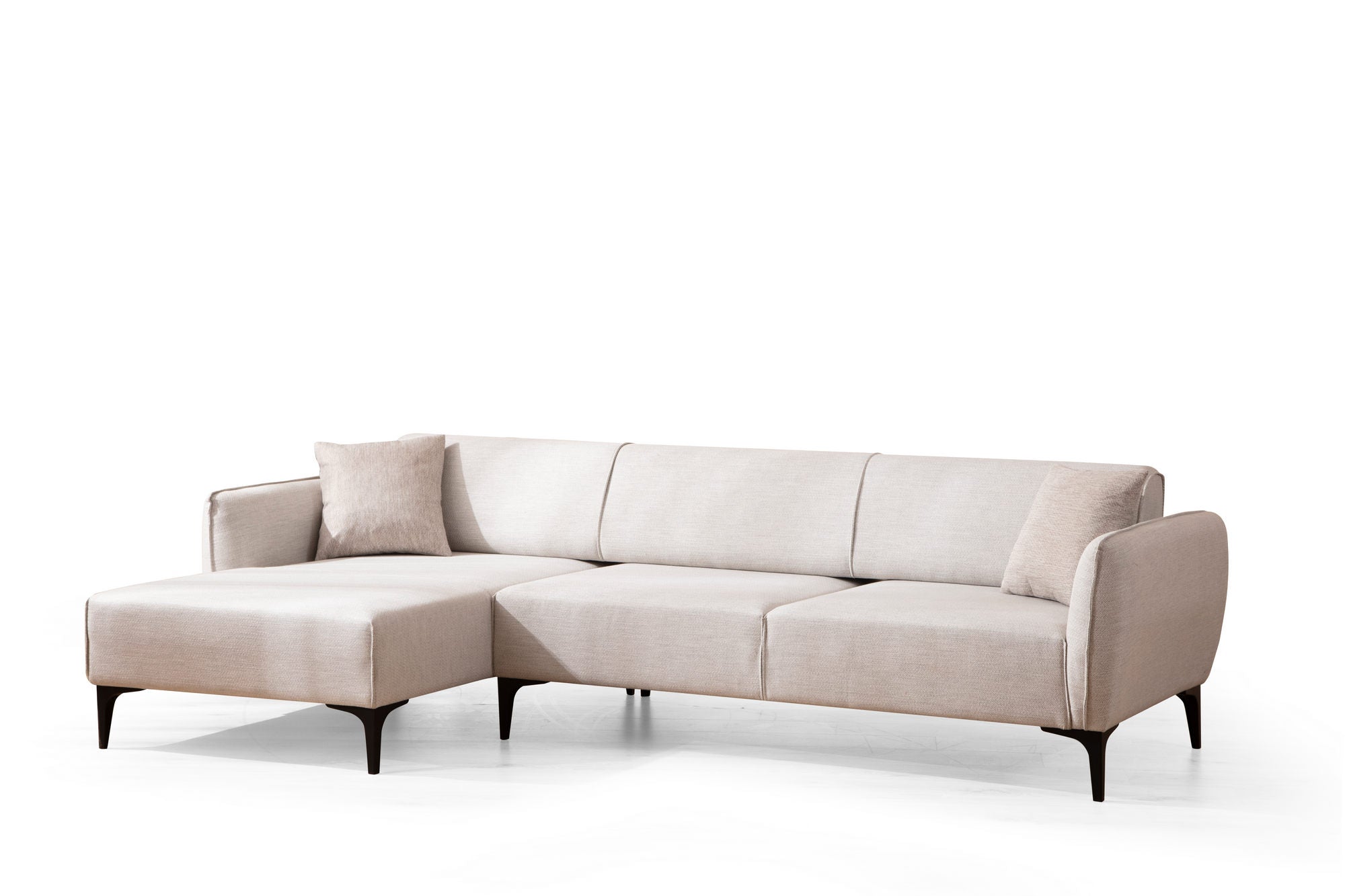 Belissimo Left - Off White in Off White präsentiert im Onlineshop von KAQTU Design AG. Ecksofa ist von Atelier Del Sofa