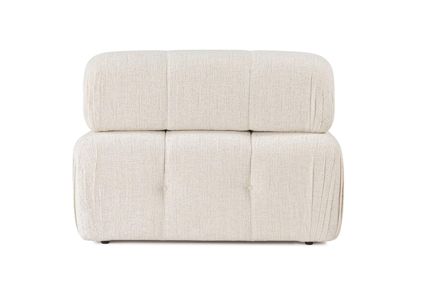 Entdecken Sie das Doblo O1 Sofa in Sahne von Atelier Del Sofa – ein elegantes 1-Sitzer Möbelstück, das Komfort und Stil vereint.