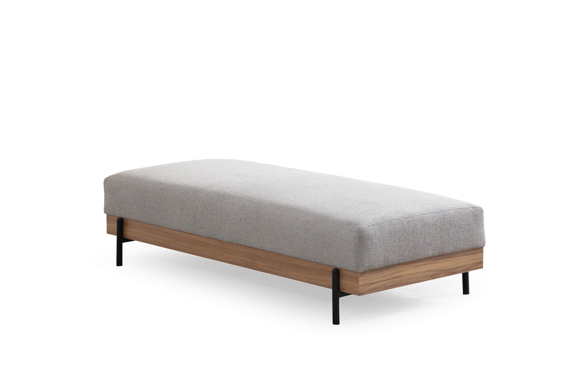 Genießen Sie den luxuriösen Eti Oak Pouffe in Grau von Atelier Del Sofa – ideal für stilvolle Entspannung und modernes Wohndesign!