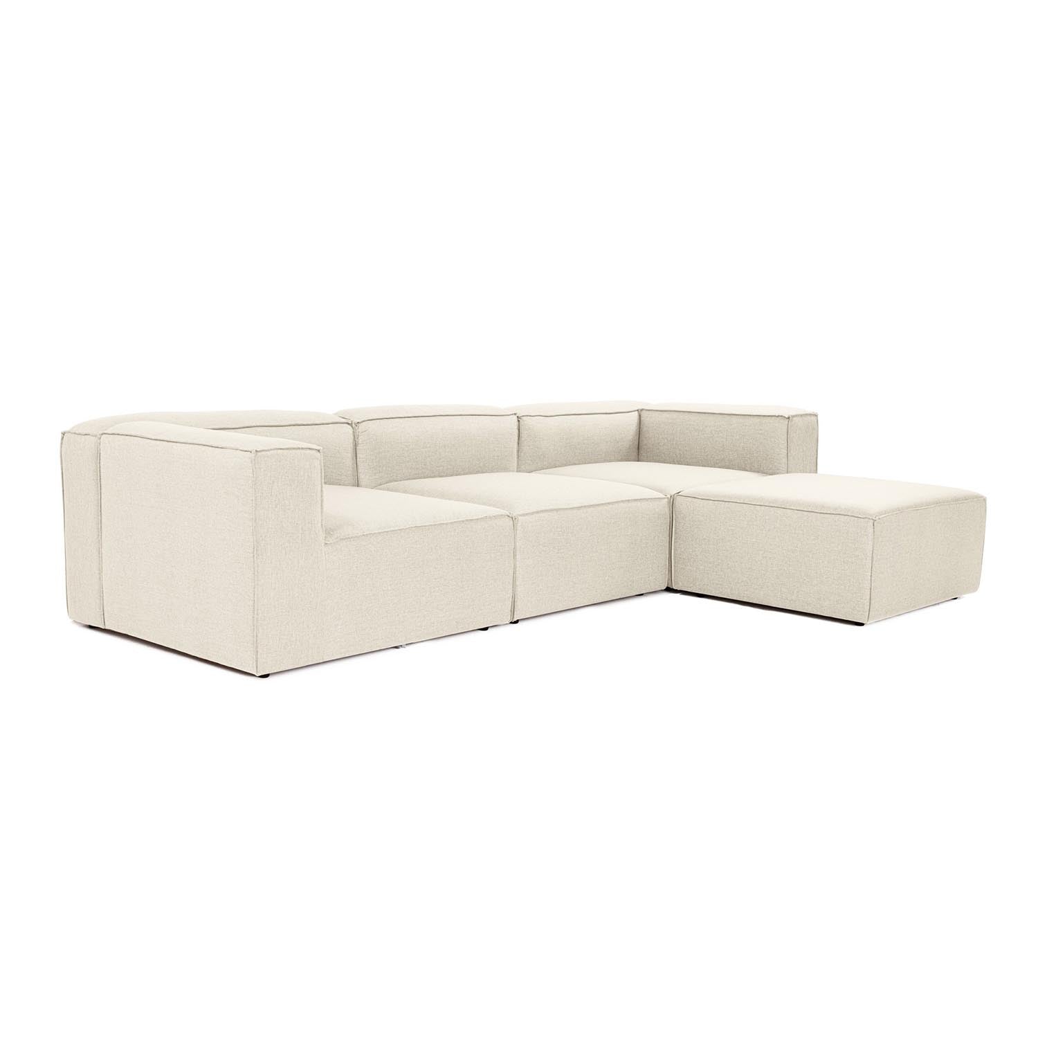 Erleben Sie das Fora Ecksofa in Ecru von Atelier Del Sofa – der Inbegriff von Eleganz und Komfort für Ihr modernes Wohnzimmer.