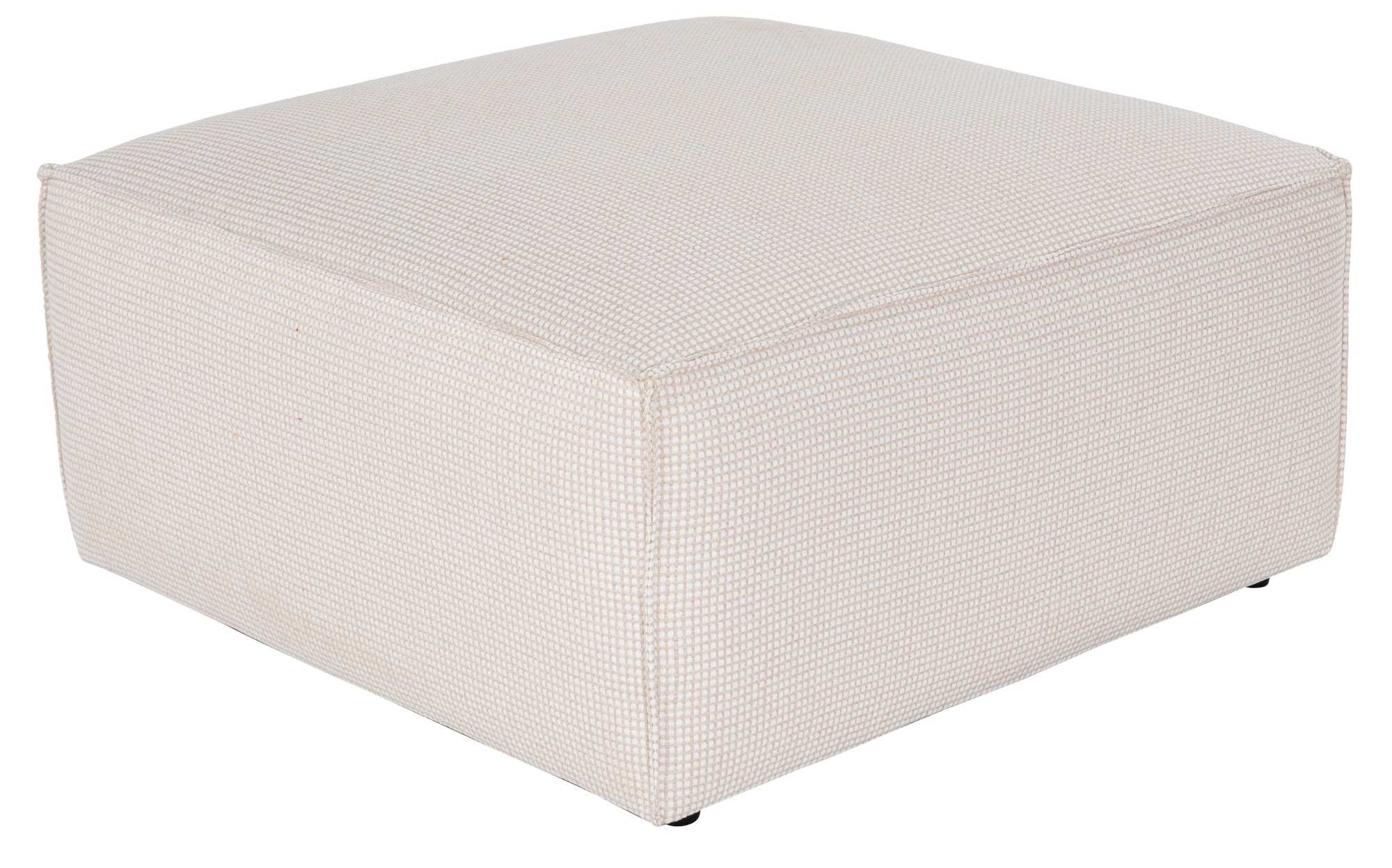 Erleben Sie den Lora Pouffe in Weiß von Atelier Del Sofa – ein luxuriöser Hocker, der Komfort und zeitlose Eleganz in Ihr Zuhause bringt.