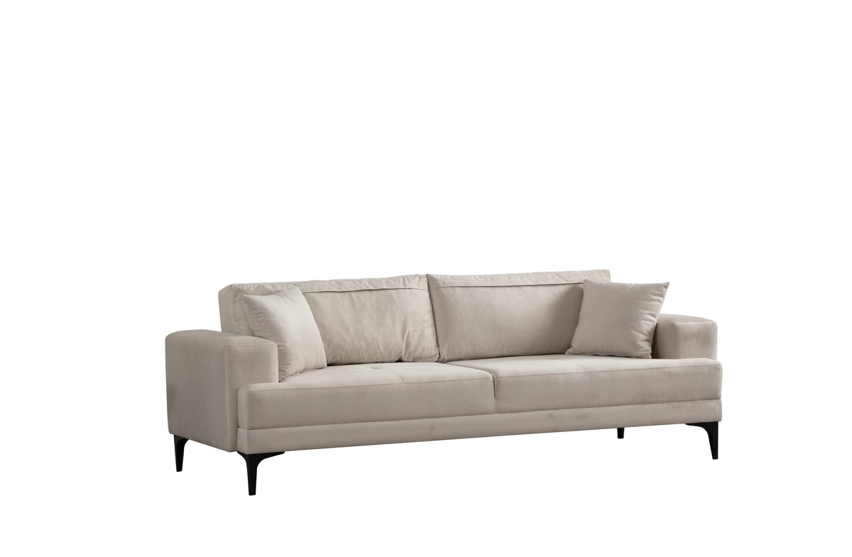 Astana 3 Sitzer Sofa - Ecru in Ecru präsentiert im Onlineshop von KAQTU Design AG. 3er Sofa ist von Atelier Del Sofa