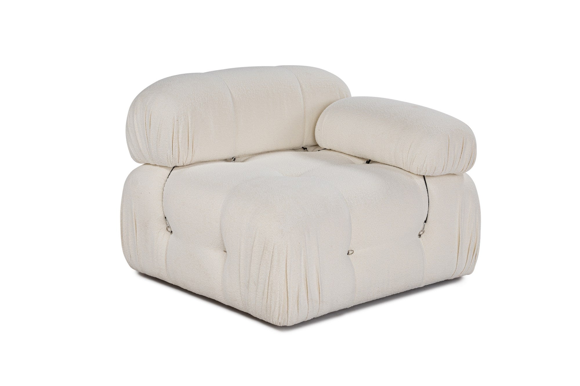 Entdecken Sie das elegante Bubble 1R Sofa in Weiß von Atelier Del Sofa. Luxuriöser Komfort trifft auf modernes, modulares Design für Ihr Zuhause!