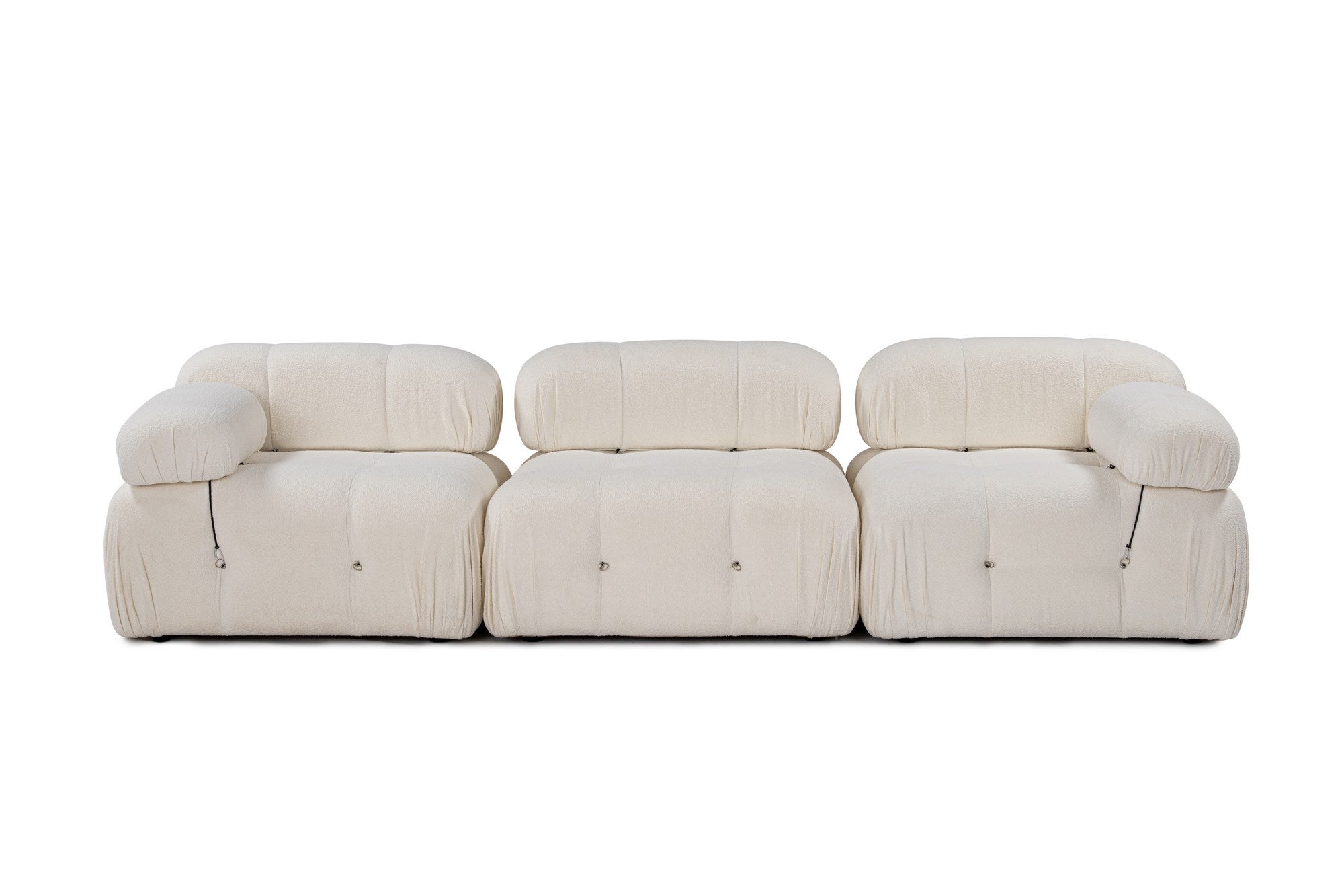 Bubble 3 Seater ( L1-O1-1R) V2 - Bouclette in Weiss präsentiert im Onlineshop von KAQTU Design AG. 3er Sofa ist von Atelier Del Sofa
