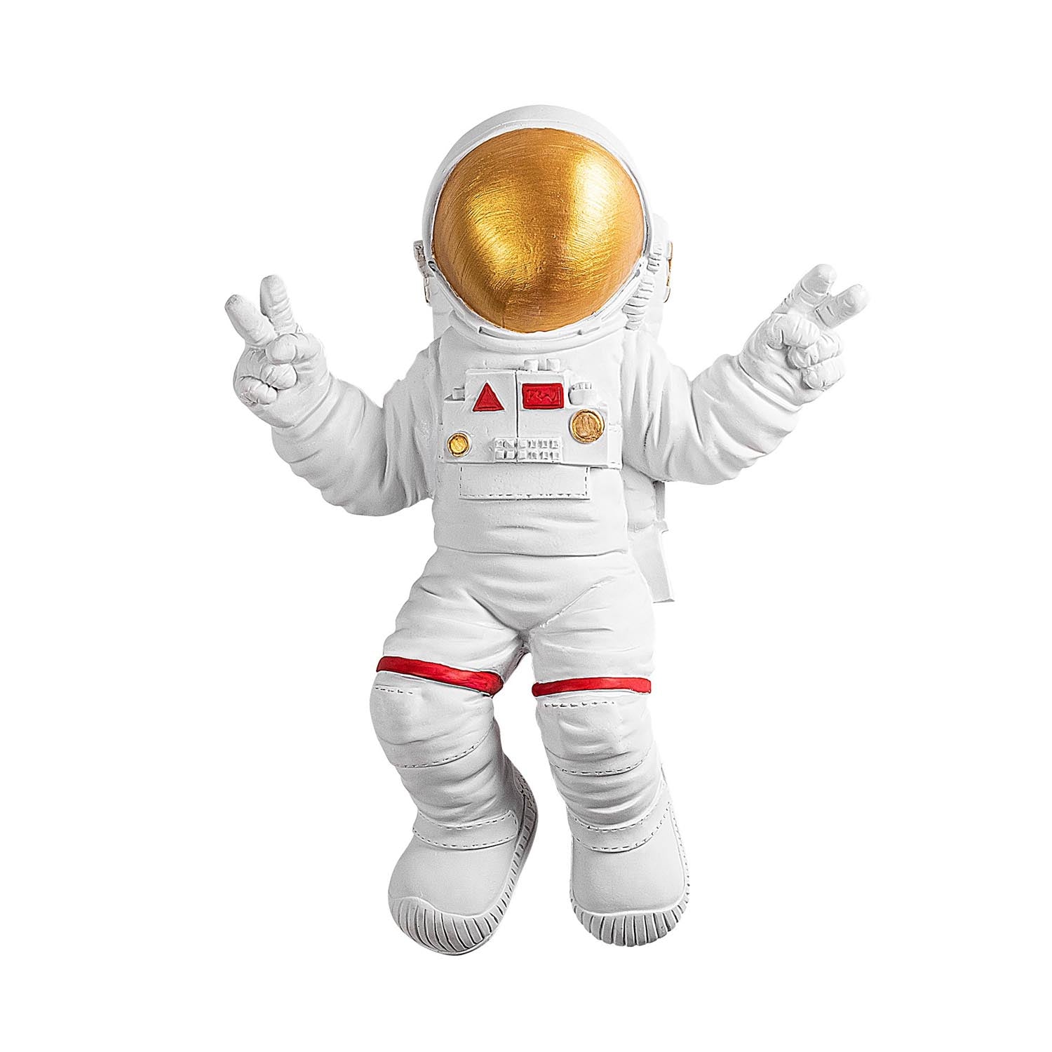 Peace Sign Astronaut - 1 in Weisses Gold präsentiert im Onlineshop von KAQTU Design AG. Wanddeko ist von Wallity