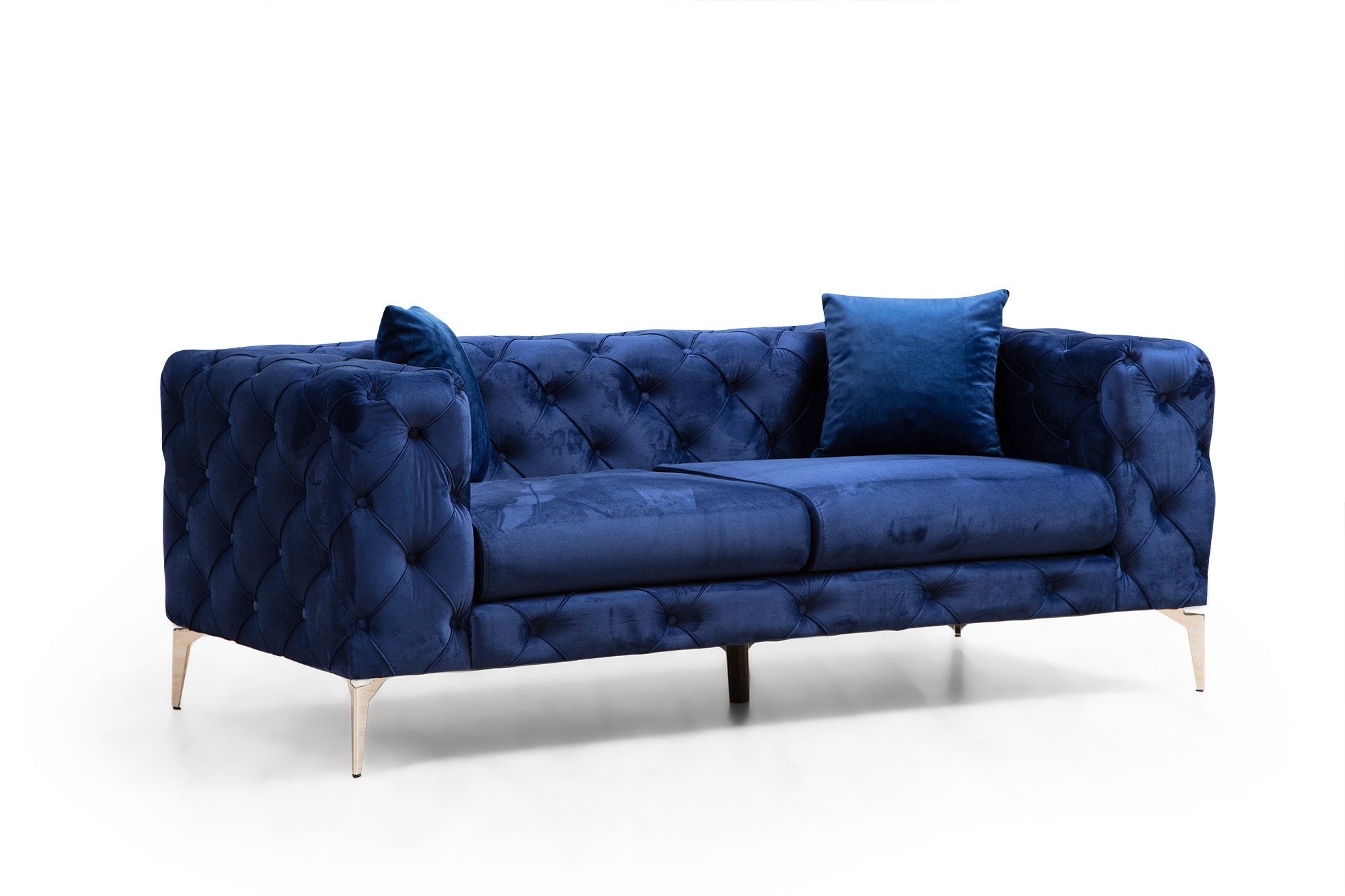Como - Navy Blue in Marineblau präsentiert im Onlineshop von KAQTU Design AG. 2er Sofa ist von Atelier Del Sofa