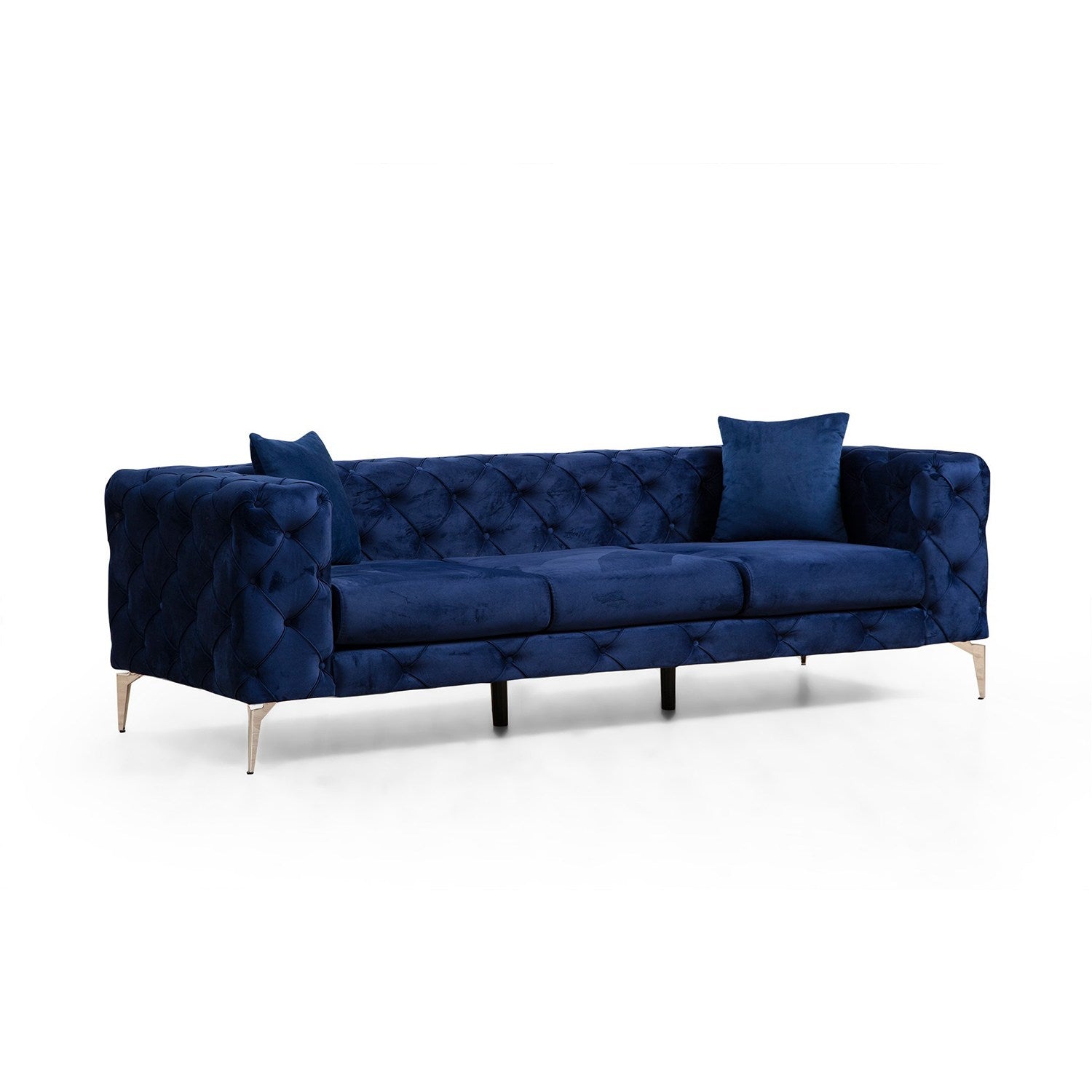 Entdecken Sie das Como 3-Sitzer-Sofa in Navy Blue von Atelier Del Sofa – eine harmonische Verbindung aus luxuriösem Design und unvergleichlichem Komfort.