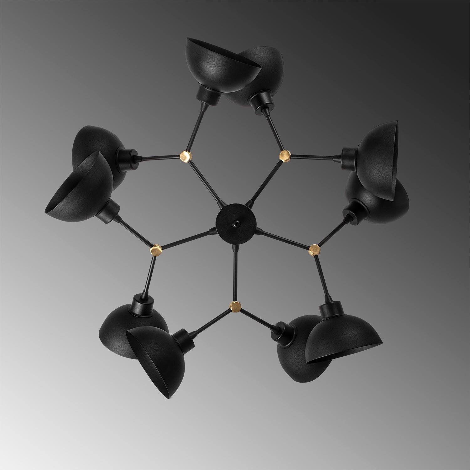 Verleihen Sie Ihrem Zuhause mit der Dram Pendelleuchte von Opviq einen Hauch von industriellem Chic. Dieser schwarze Kronleuchter kombiniert Stil und Funktionalität.